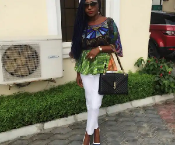 Ini Edo Slays In New Photo As She Rocks An African Print Top (Photo)